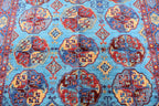 handmade vintage geometric 8.2 x 5.9 ft 100% wool, for living room, dinning room and office.