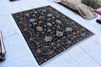 handmade luxurious Afghan carpet 6.8 x 4.11 Ft, Traditional oriental carpet | Living Room Rug, Office Rug | Farm House Rug