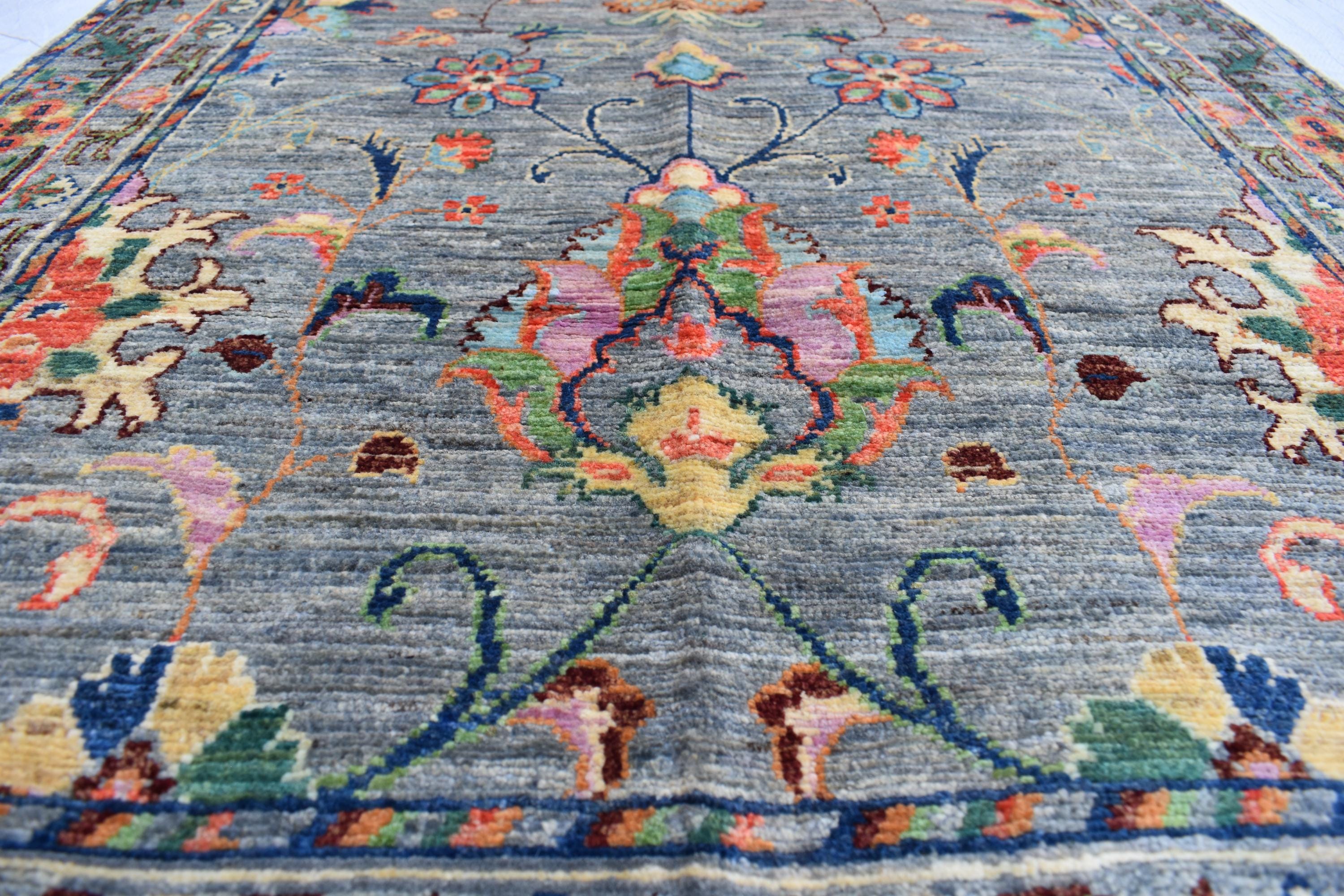 handmade Afghan vintage rug 5.2 x 3.3 ft | Bohemian Carpet | Boho Home Decor | Small Area Rug | Office Rug | Living Room Rug