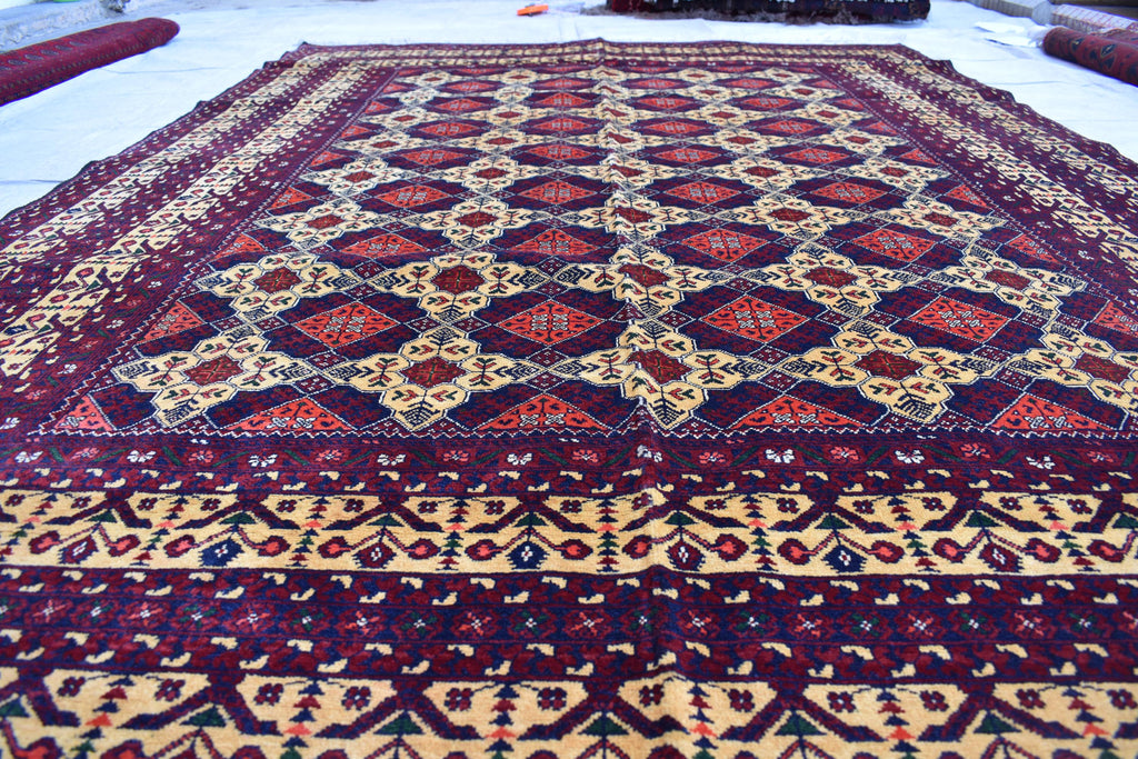 7x10 Exquisite Yousafi Carpet – Handwoven Afghan Masterpiece | Living Room Rug | Bedroom Rug | Boho Decor | Geometric, Multicolor Rug