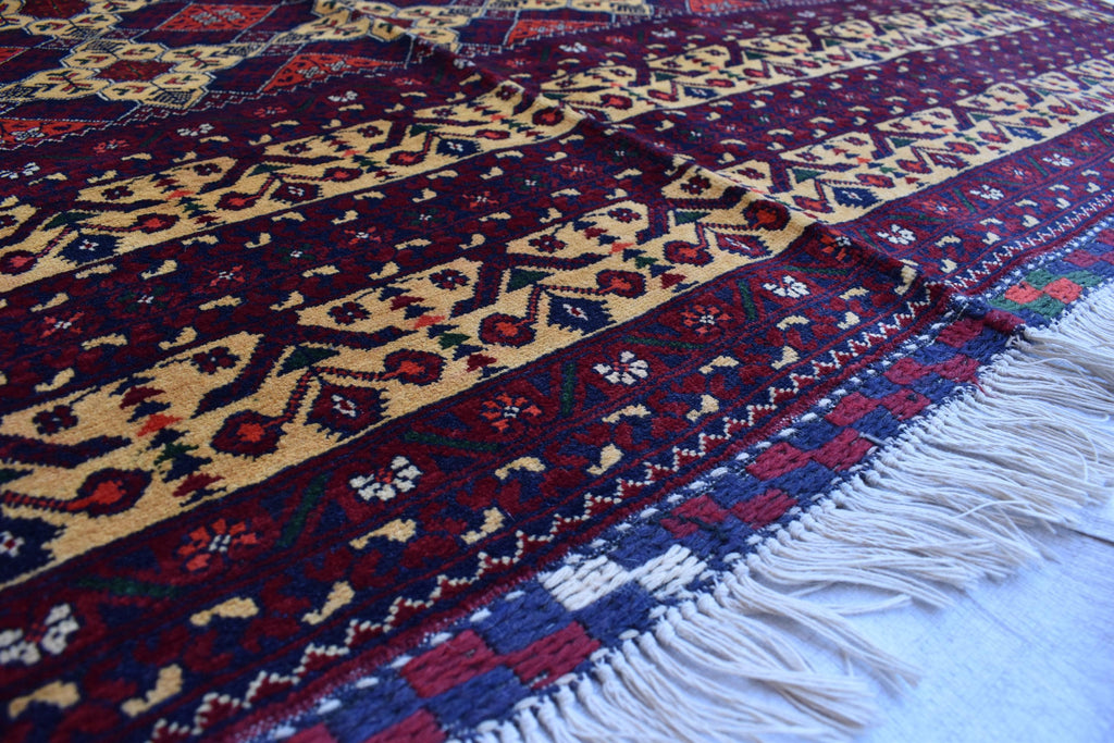 7x10 Exquisite Yousafi Carpet – Handwoven Afghan Masterpiece | Living Room Rug | Bedroom Rug | Boho Decor | Geometric, Multicolor Rug