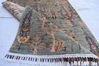 Handmade Afghan Tree of Life Design Rug - 4.1 x 2.7 ft | Pictorial Rug | Bohemian Home Decor | Geometric Rug | Office Rug