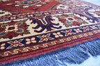 Handwoven 9.9x6.7 ft Afghan Kargai Carpet – Traditional Craftsmanship and Elegance | Living Room Rug | Bohemian Rug