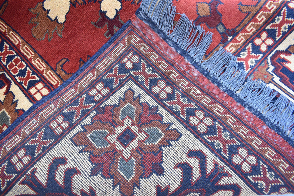 Handwoven 9.9x6.7 ft Afghan Kargai Carpet – Traditional Craftsmanship and Elegance | Living Room Rug | Bohemian Rug