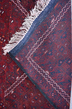 Antique 9.7x6.8 ft Afghan Carpet – Handwoven Traditional Masterpiece | Living Room Rug | Farm House Carpet | Vintage Rug