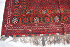 Antique Afghan handmade carpet 9.8 x 6.7 ft, Rustic Home Decor or Office Decor | Farm House Rug | 100 Years Old