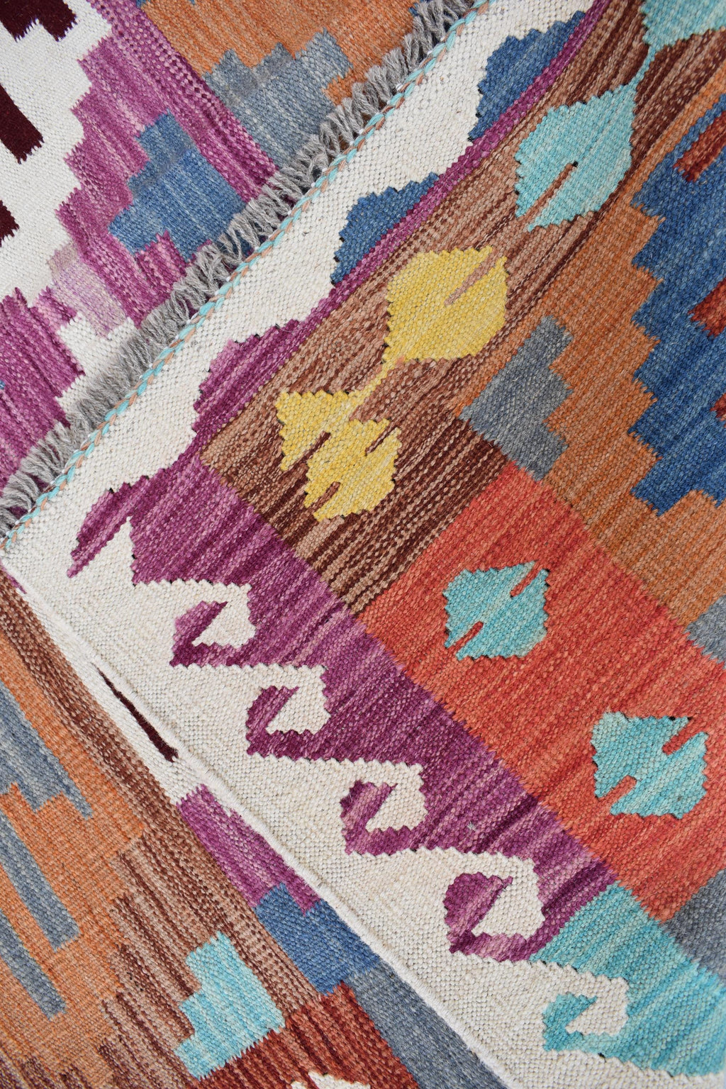 Antique Afghan Kilim Rug – Handwoven Wool, Geometric Tribal Design, 6.10x4.10 ft, Farm House Rug, Living Room rug, Medium Area Rug