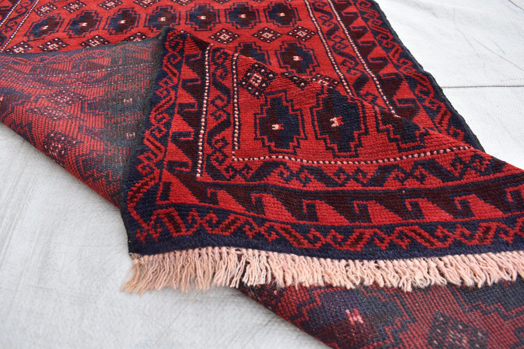 50-Years Old Antique Baluchi Rug 6.1x2.10 ft - Handwoven Wool, Vintage Tribal Carpet, Flatweave Ethnic Decor, Living Room Rug