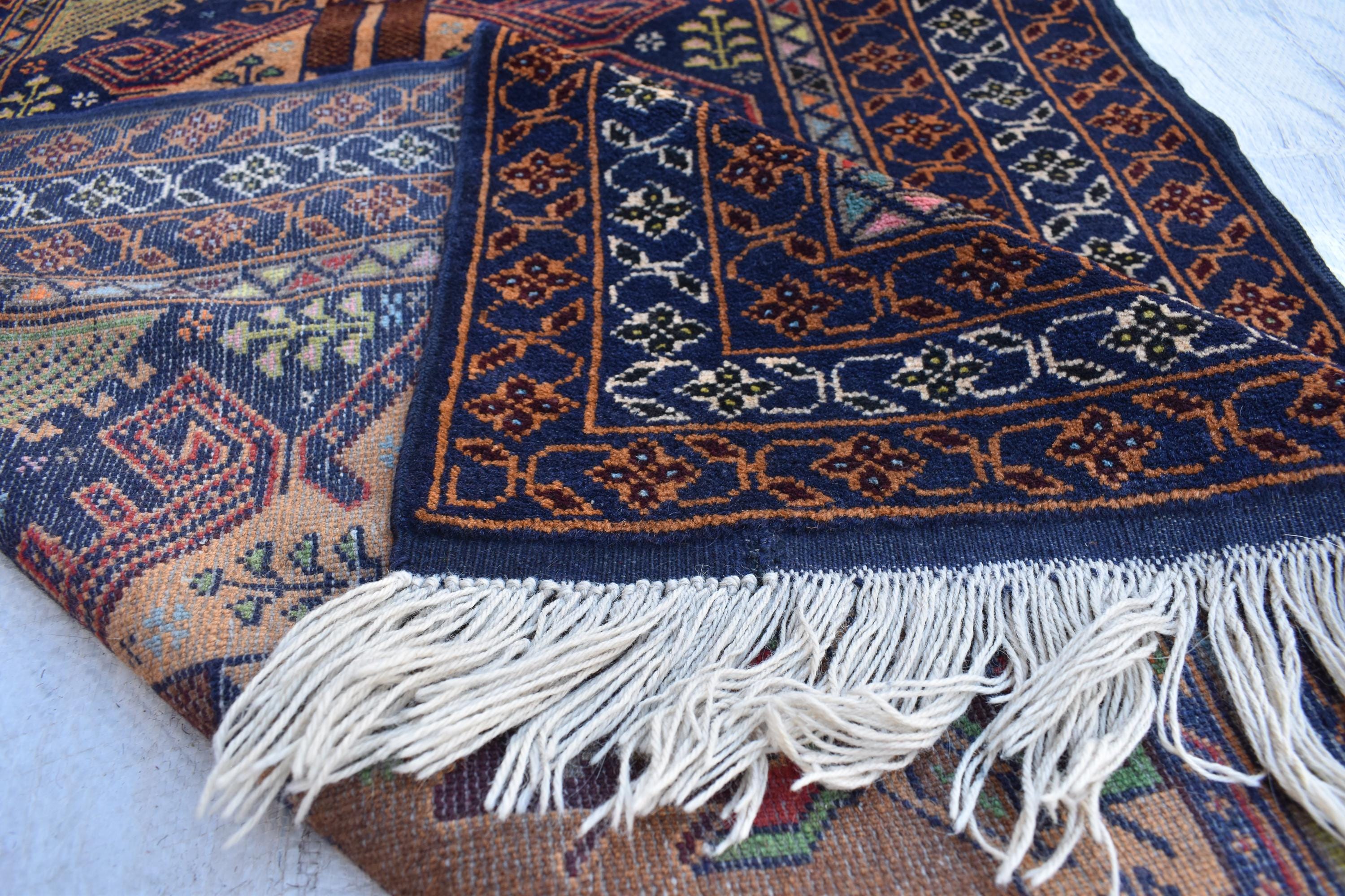 Antique Baluchi Runner 3x13 - Vintage Brown Green and Bronze Tribal Carpet - Narrow Hallway Rug, Ethnic Boho Floor Cover, Collector's Piece