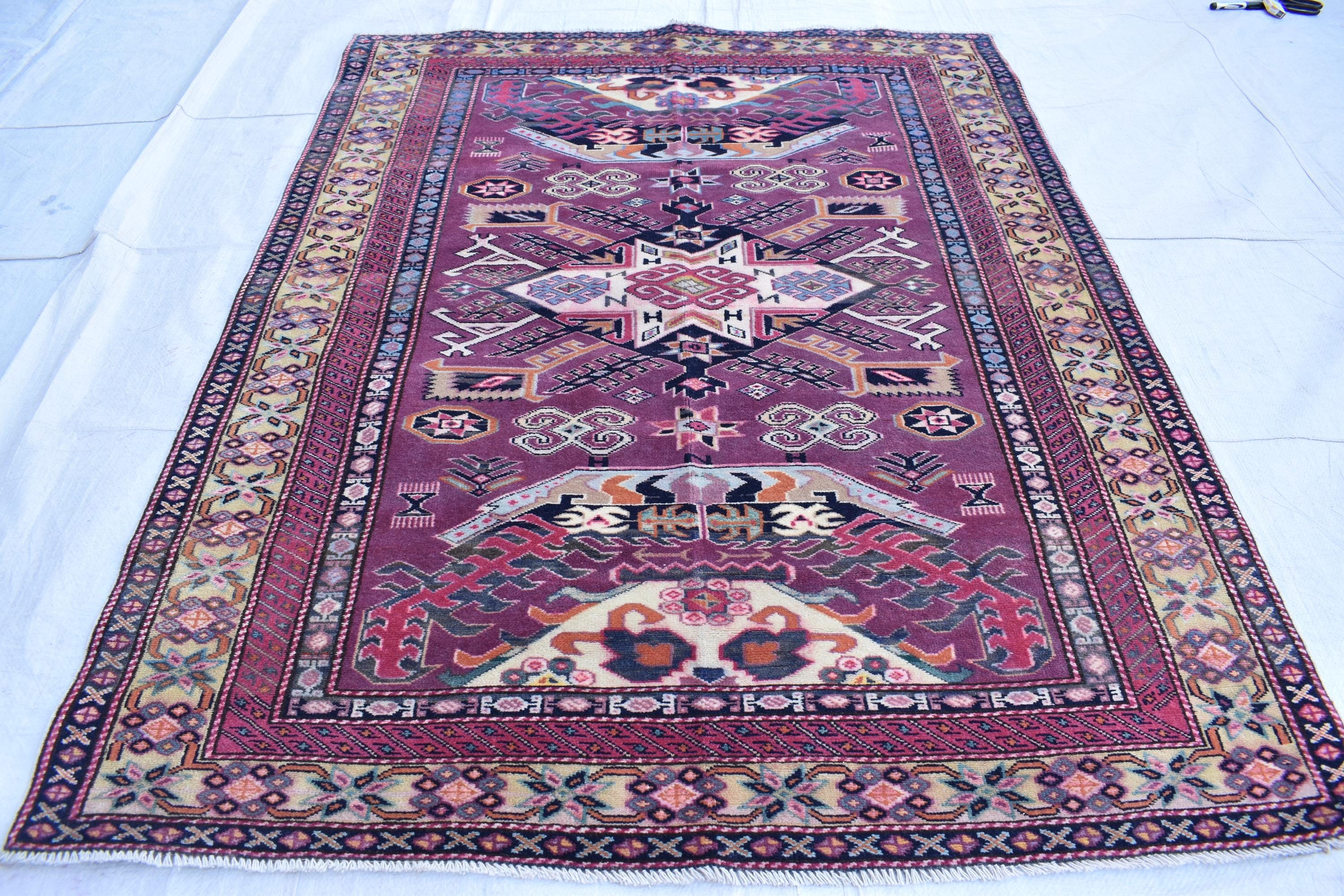 Antique Tabriz Rug 5.4x4.2 ft - Handwoven Persian Carpet, Vintage Oriental Area Rug, Unique Traditional Decor