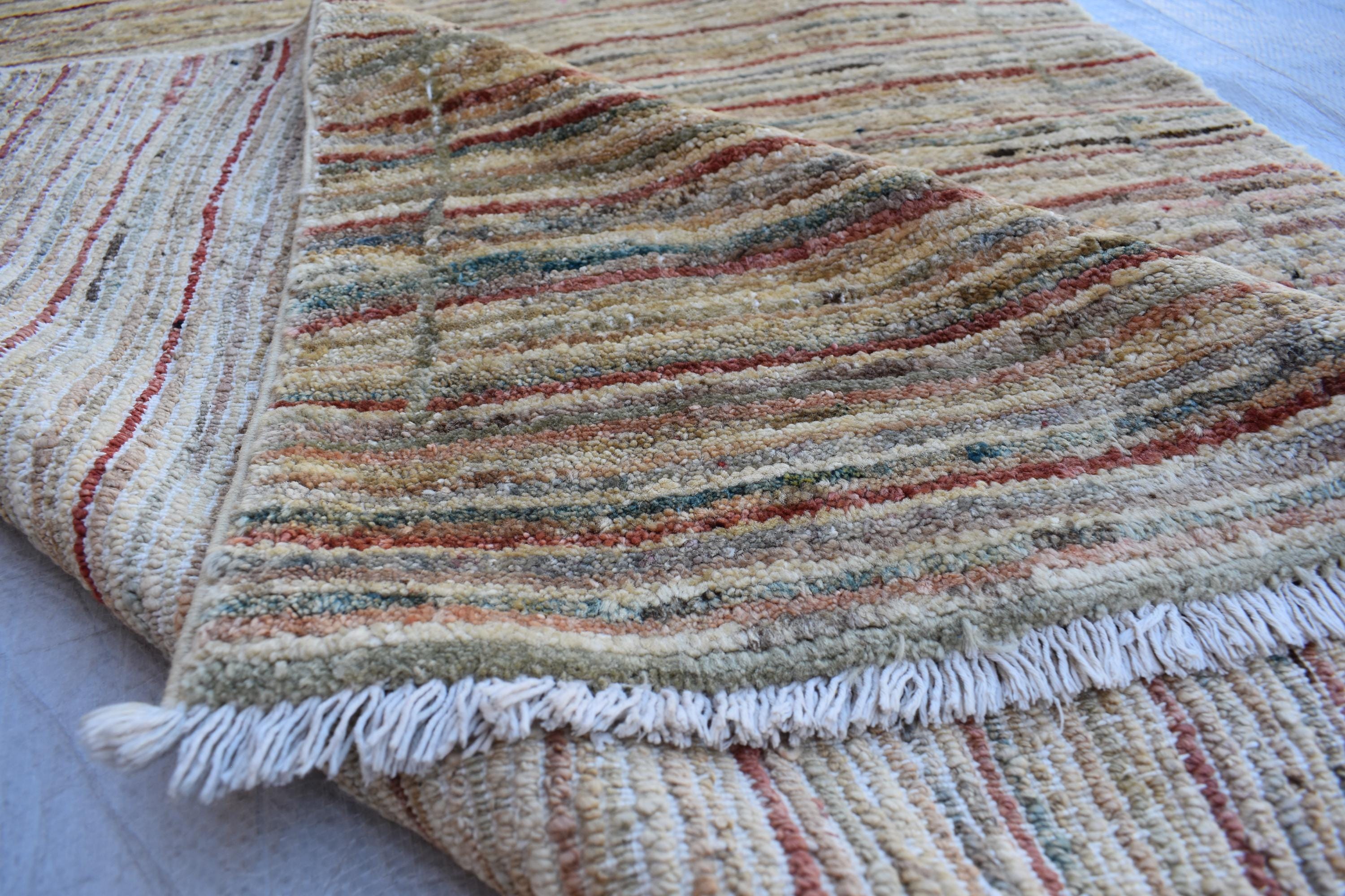 Gabba Design Rug 6 x 3.5 ft - Handmade Persian Wool Carpet, Boho Tribal Area Rug, Unique Rustic Decor, Perfect for Bedroom, Living Room