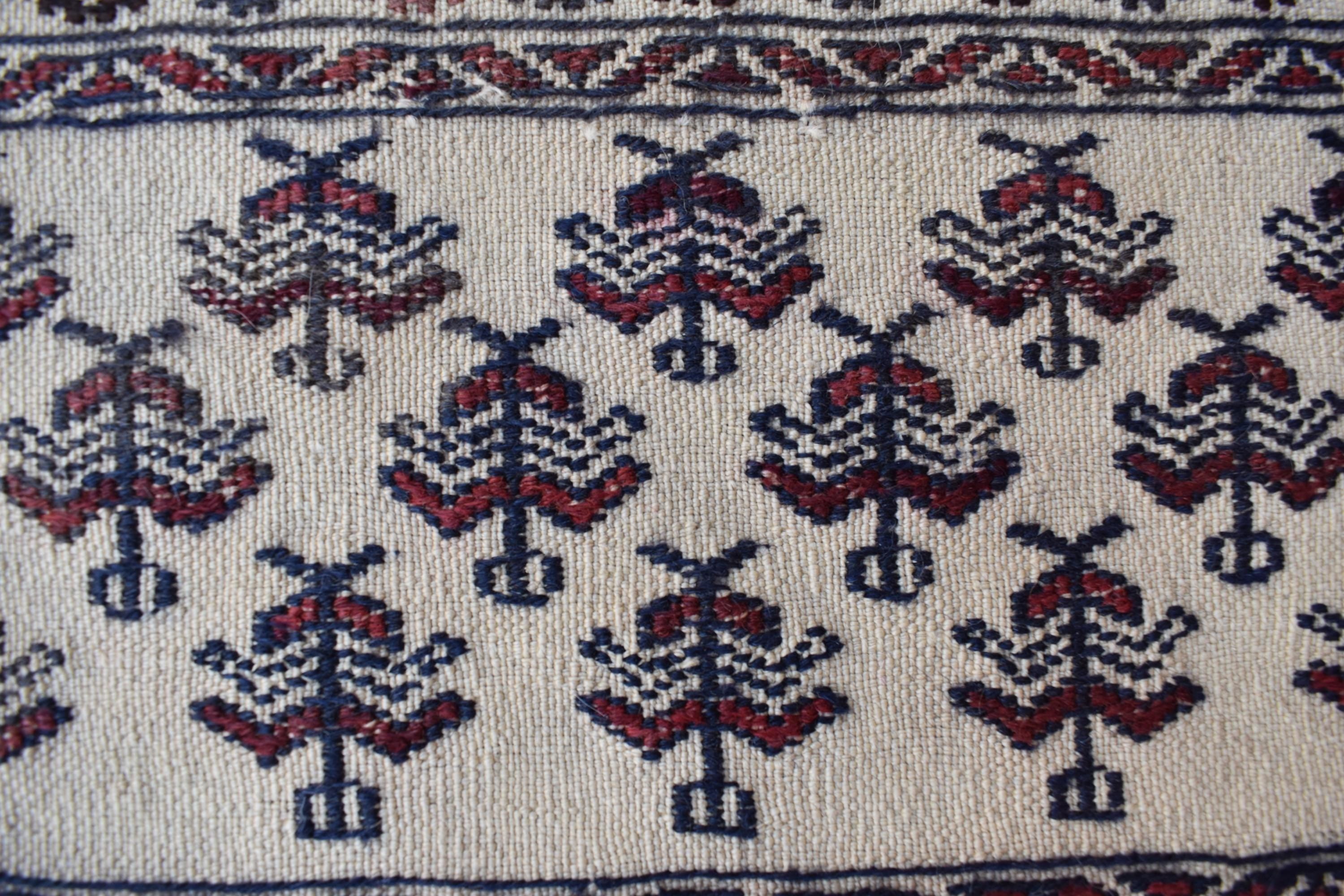 Antique Afghan Zahir Shahi Kilim 6x4.2 ft - 60 Years Old, Handwoven Tribal Wool Rug, Vintage Flatweave, Boho Ethnic Decor, Wall Hanging Rug