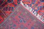 Handwoven 9.9 x 6.6 Bukhara Carpet – Traditional Afghan Geometric Design in Rich Red Wool | Dining room Rug | Office Rug
