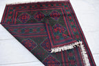 5x7 Authentic Bukhara Khal Mohammadi Rug-Handwoven Afghan Wool Carpet- Rich Red Green Tones, Geometric Patterns, Living Room Rug 6.10x5.1 ft