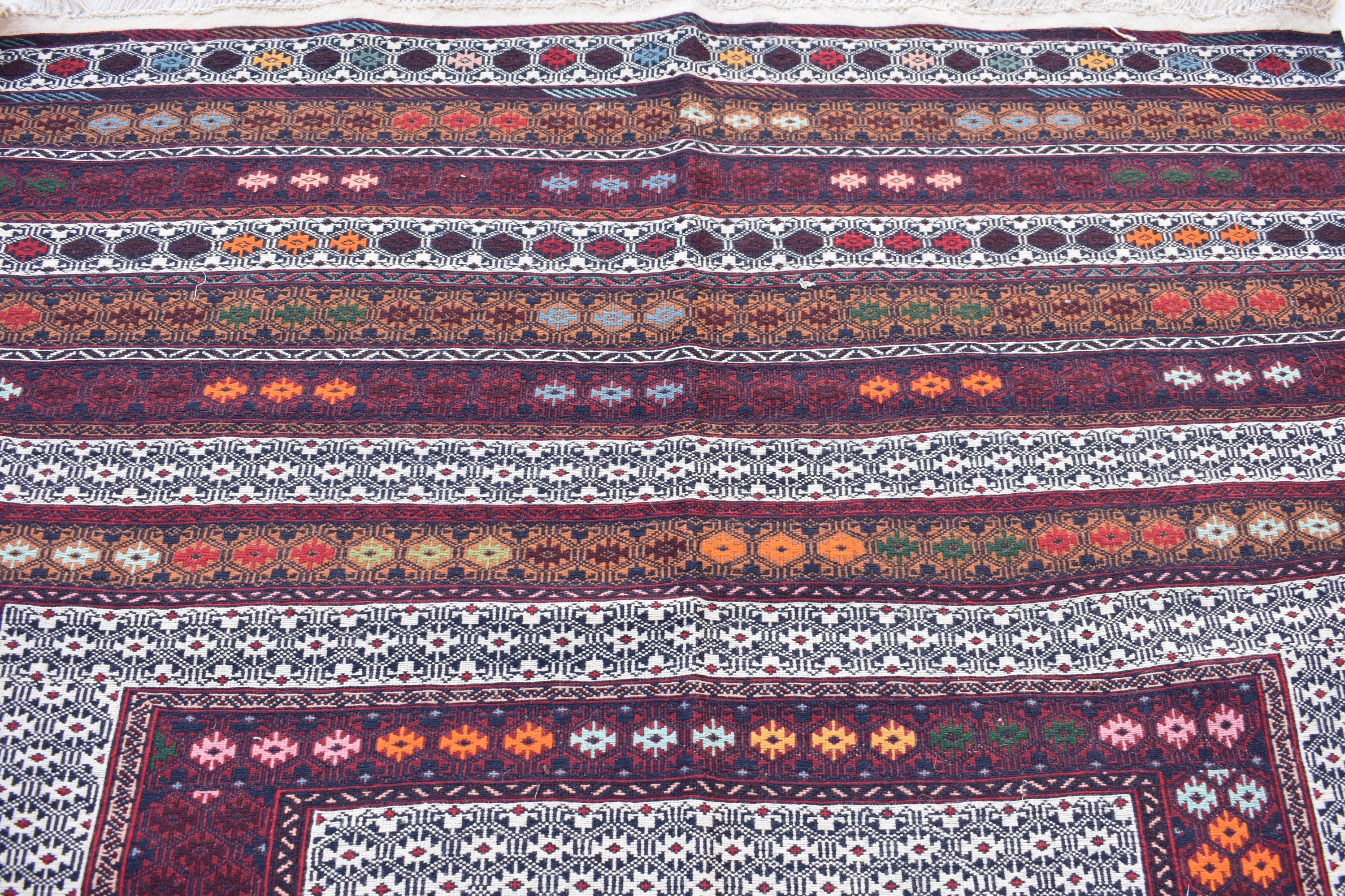 Vintage 50-Year-Old Silk Kilim Rug – 6.8 x 4.1 ft | Authentic Handwoven Antique Carpet, Living Room Rug, Office Rug, Bedroom Rug