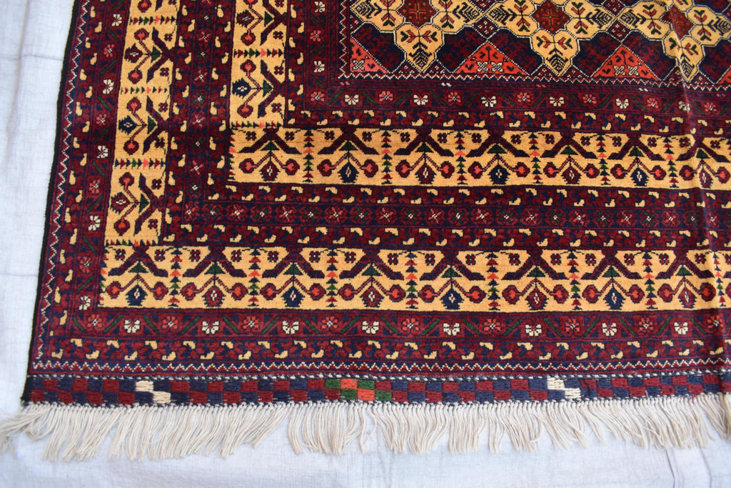 7x10 Exquisite Yousafi Carpet – Handwoven Afghan Masterpiece | Living Room Rug | Bedroom Rug | Boho Decor | Geometric, Multicolor Rug