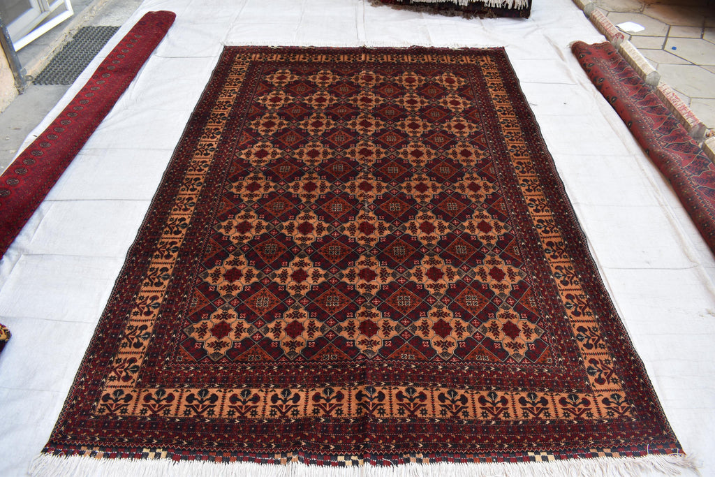 Elegant 10x6.6 ft Yousafi Carpet – Handwoven Afghan Craftsmanship | Living Room Rug | Farm House Rug | Boho Home Decor