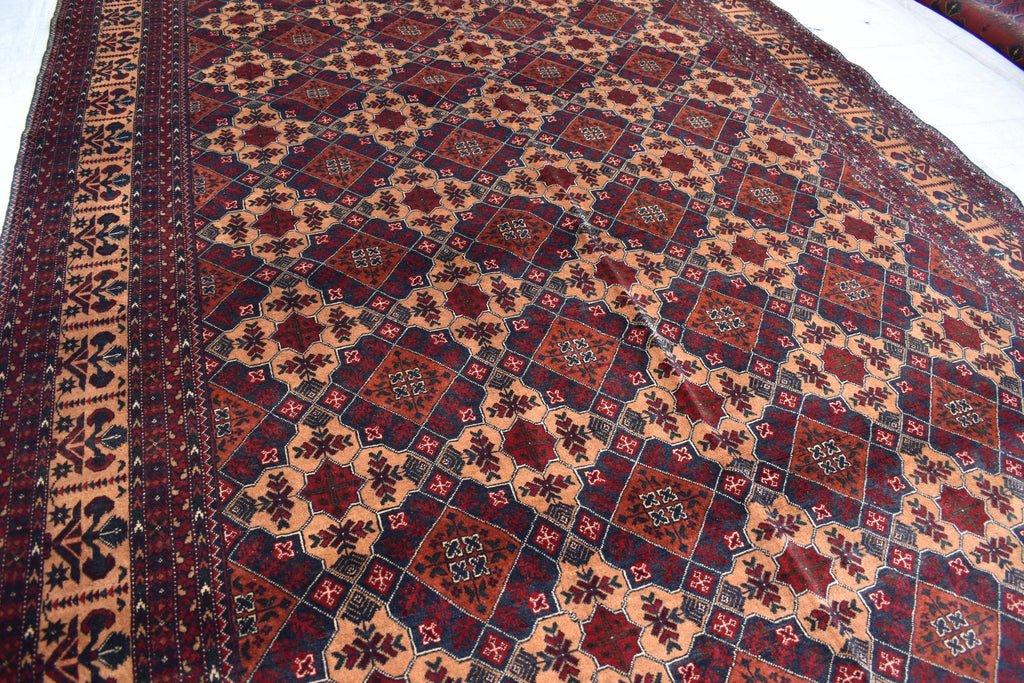 Elegant 10x6.6 ft Yousafi Carpet – Handwoven Afghan Craftsmanship | Living Room Rug | Farm House Rug | Boho Home Decor