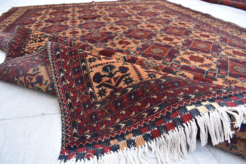 Elegant 10x6.6 ft Yousafi Carpet – Handwoven Afghan Craftsmanship | Living Room Rug | Farm House Rug | Boho Home Decor