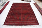 7x10 Authentic Mowrai Gul Carpet – Handwoven Afghan Tradition | Living Room Rug | Dining room Carpet | Rustic Home Decor 9.11x6.6 ft