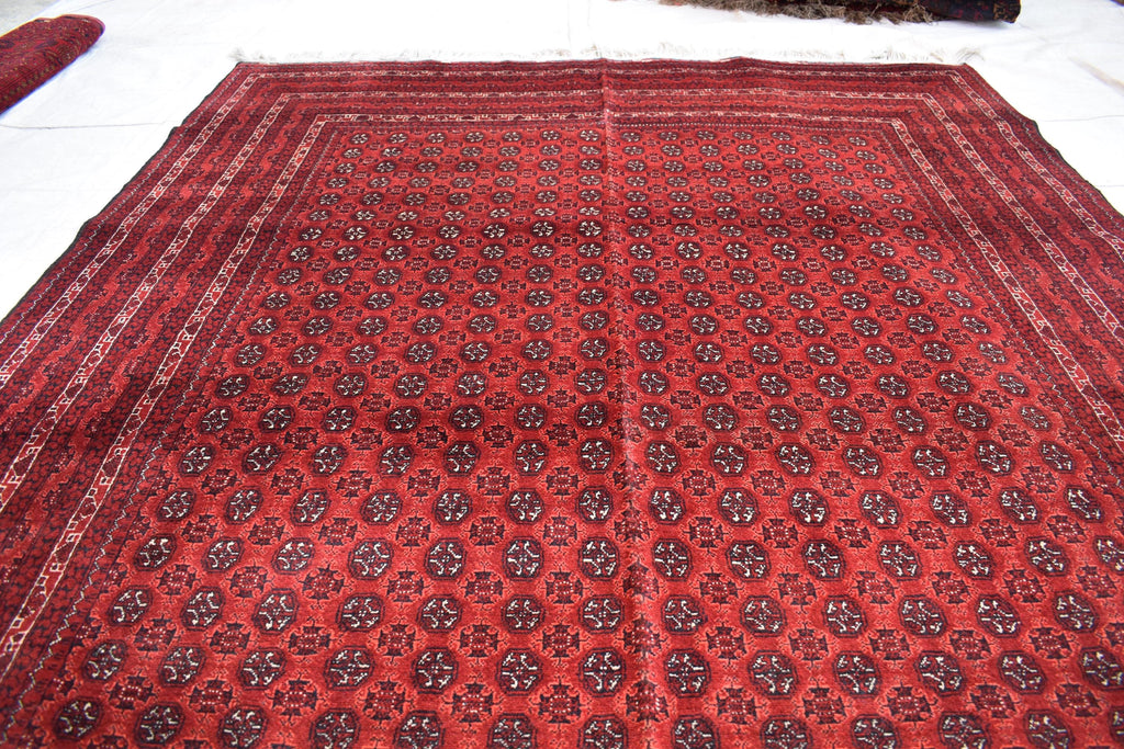 7x10 Authentic Mowrai Gul Carpet – Handwoven Afghan Tradition | Living Room Rug | Dining room Carpet | Rustic Home Decor 9.11x6.6 ft