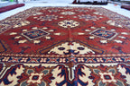 Handwoven 9.9x6.7 ft Afghan Kargai Carpet – Traditional Craftsmanship and Elegance | Living Room Rug | Bohemian Rug