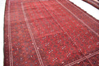 Antique 9.7x6.8 ft Afghan Carpet – Handwoven Traditional Masterpiece | Living Room Rug | Farm House Carpet | Vintage Rug