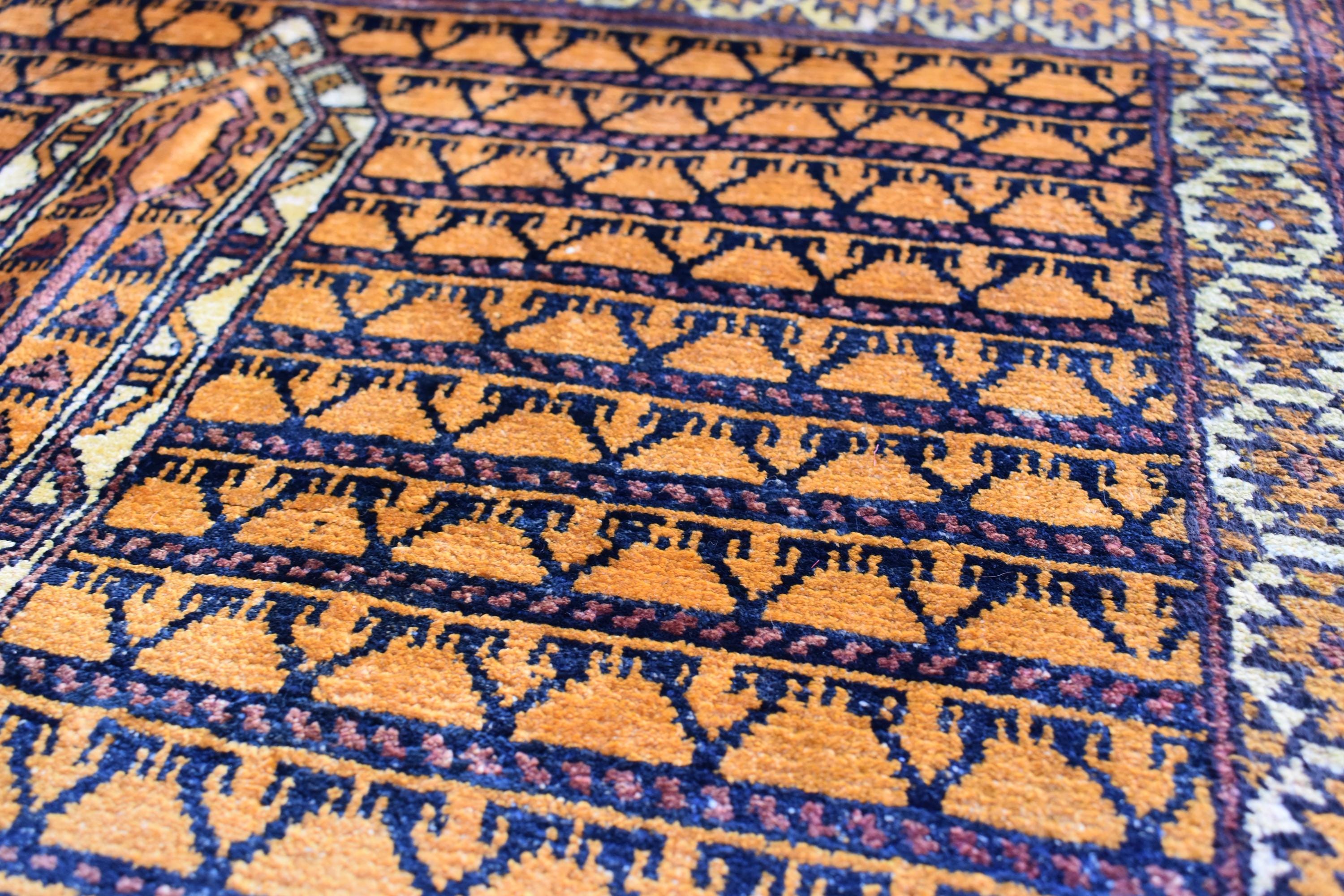 Handwoven 100% Silk Afghan Glassac Rug – 5.4x3.1 ft | Vintage Bohemian Area Rug | Unique Tribal Design | Small Living Room Accent, Bedroom.