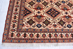 7x10 80% Silk Kazak Rug-Handcrafted Afghan Tribal Carpet, Luxurious Oriental Design, Living Room Rug, Boho Home Decor, Bedroom Rug 9.11x7 ft
