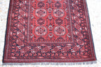 1992 Antique Waziri Runner Rug 9.3 x 3 ft | Handwoven Wool Carpet | Traditional Tribal Waziri Design | Vintage Runner for Hallway