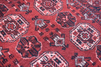1992 Antique Waziri Runner Rug 9.3 x 3 ft | Handwoven Wool Carpet | Traditional Tribal Waziri Design | Vintage Runner for Hallway