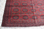 Vintage Wool Rug 8.10 x 6.4 ft | Antique Handwoven Carpet | Traditional Tribal Design | Vintage Area Rug for Living Room or Dining Room.