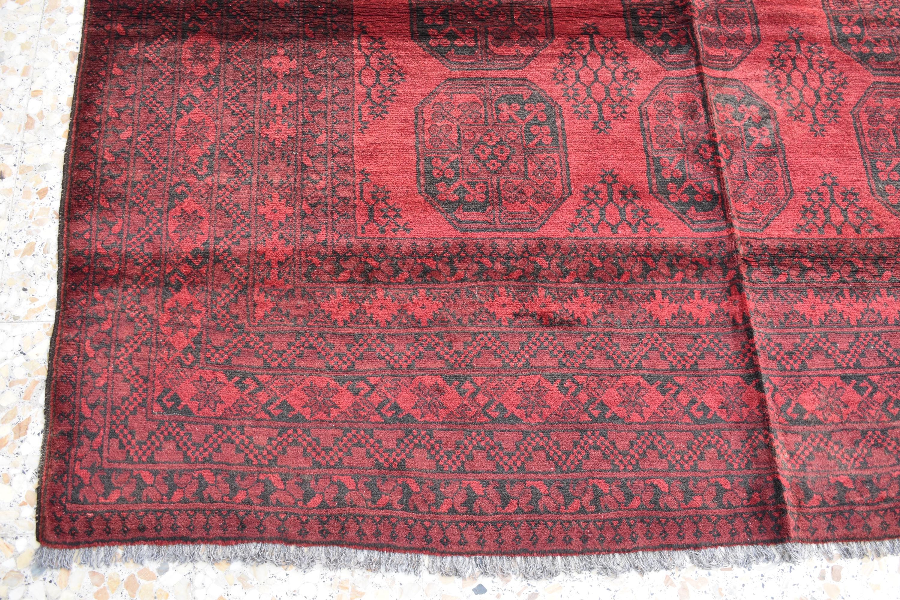 Vintage Afghan Elephant Rug 9.4 x 6.10 ft – Handmade Wool Carpet, Tribal Elephant Motif, Authentic Afghan Decor, Boho Area Rug, Farm House