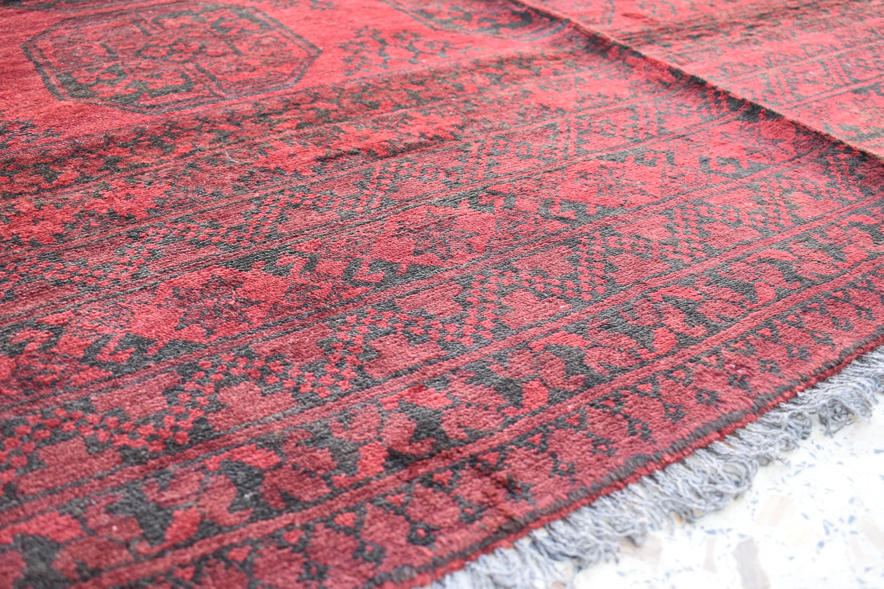 Vintage Afghan Elephant Rug 9.4 x 6.10 ft – Handmade Wool Carpet, Tribal Elephant Motif, Authentic Afghan Decor, Boho Area Rug, Farm House