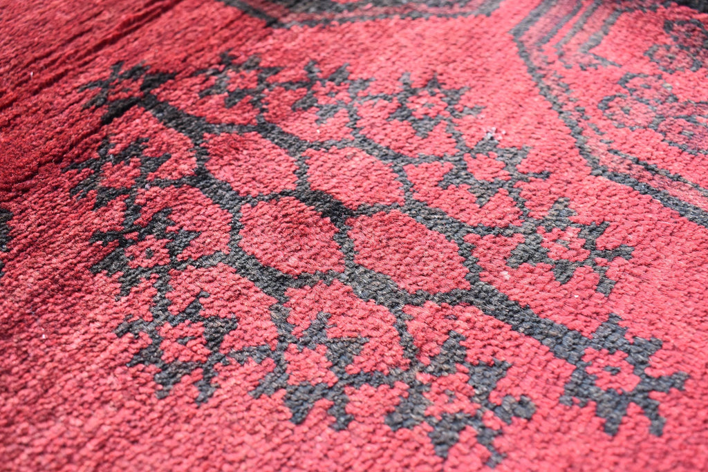 Vintage Afghan Elephant Rug 9.4 x 6.10 ft – Handmade Wool Carpet, Tribal Elephant Motif, Authentic Afghan Decor, Boho Area Rug, Farm House