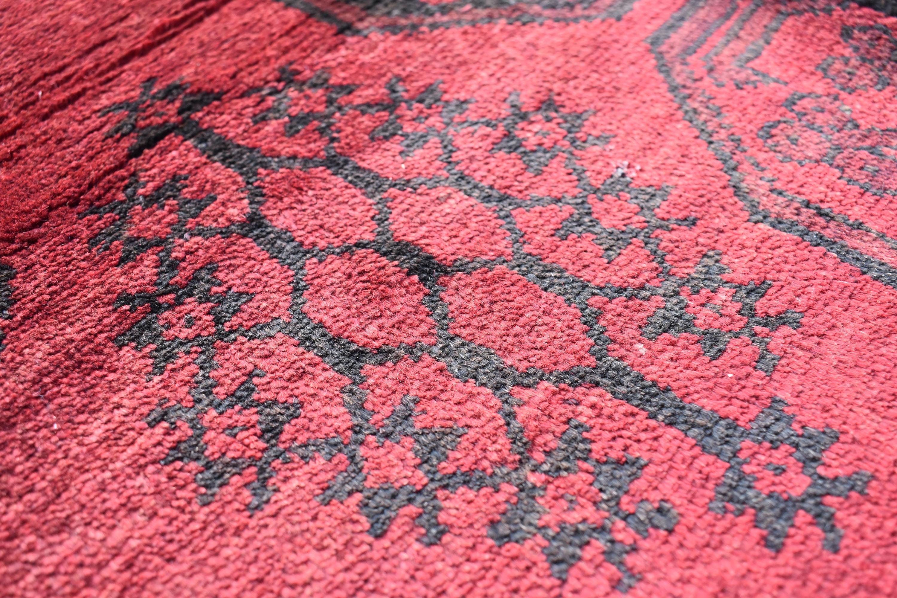 Vintage Afghan Elephant Rug 9.4 x 6.10 ft – Handmade Wool Carpet, Tribal Elephant Motif, Authentic Afghan Decor, Boho Area Rug, Farm House
