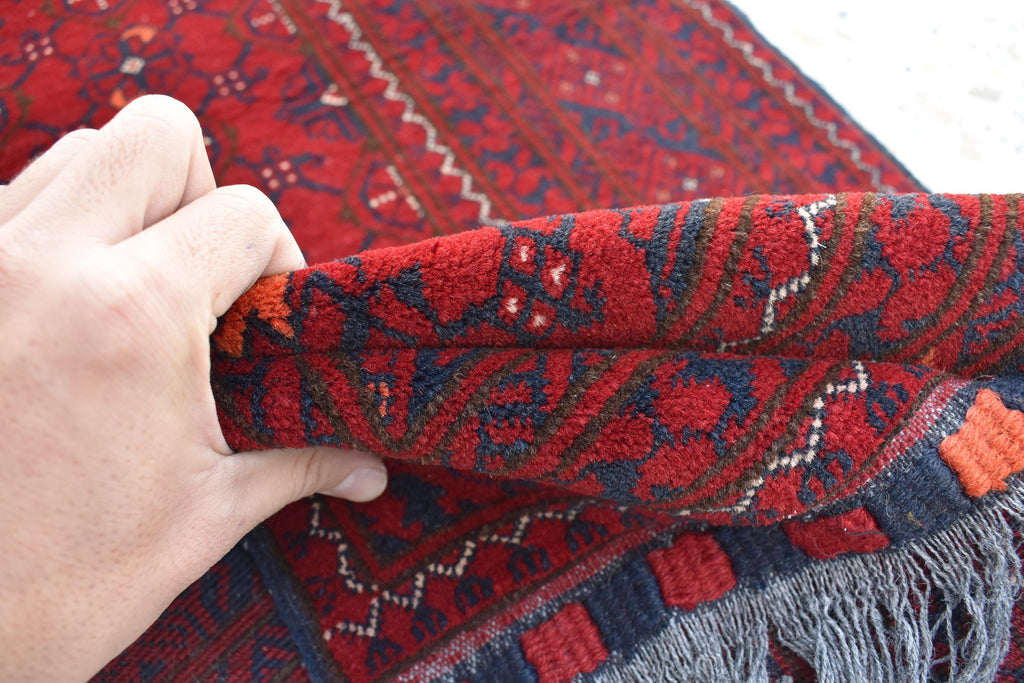 3x9ft Vintage Afghan Runner Rug – Handmade Wool Carpet, Rustic Hallway Runner, Unique Antique Afghan Decor, Boho Tribal Runner Rug