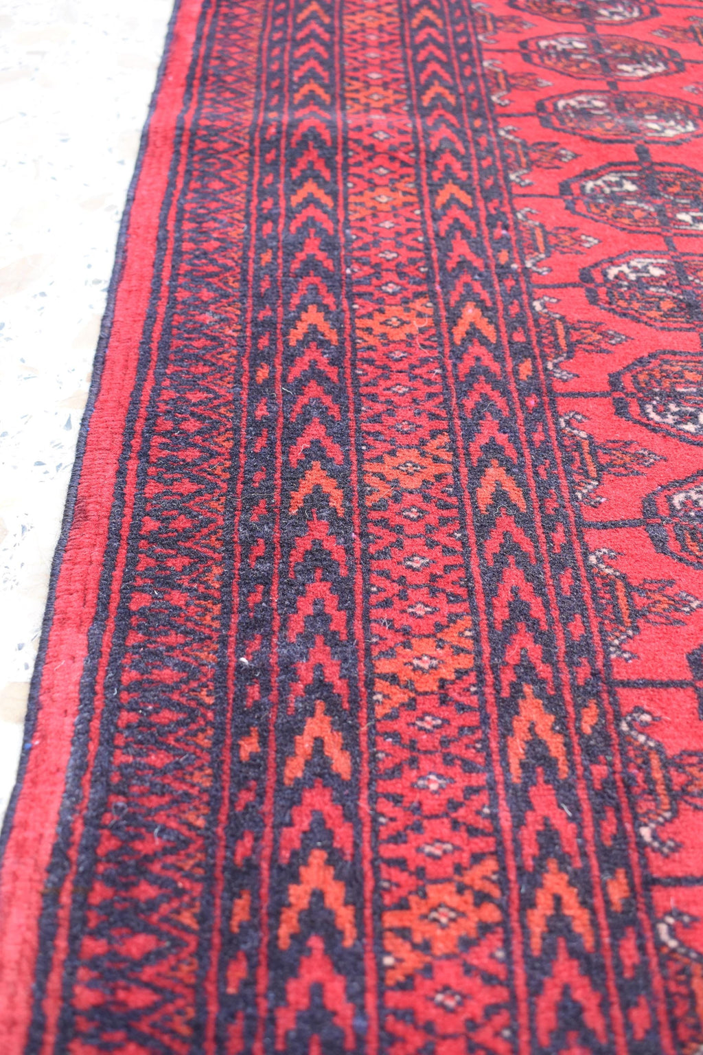 9.2 x 2.6 ft Vintage Afghan Runner Rug– Handmade Wool Carpet, Rustic Hallway Runner, Unique Antique Afghan Decor, Boho Tribal Runner Rug
