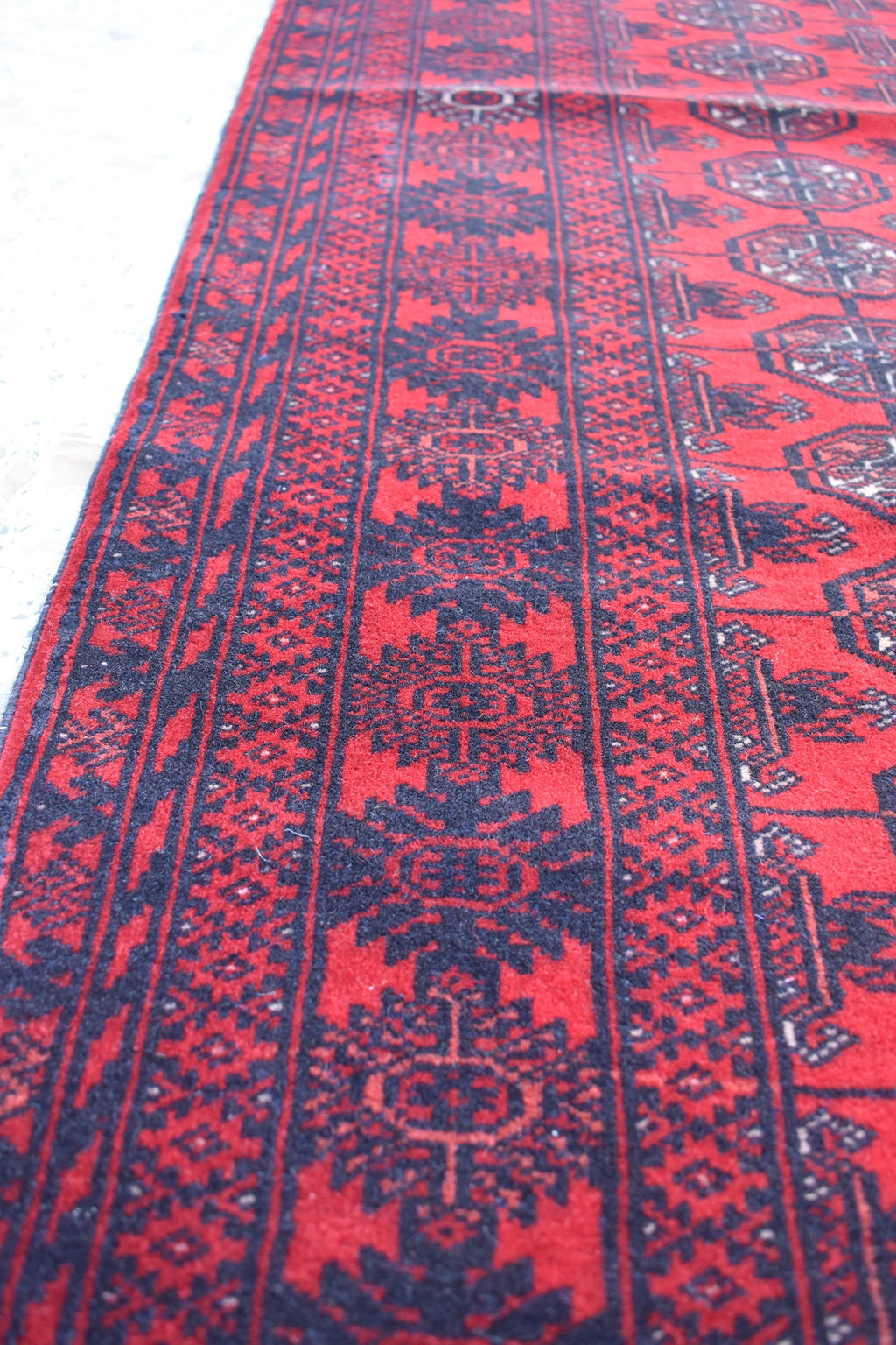 6.1 x 2.7 ft Vintage Afghan Runner Rug–Handmade Wool Carpet, Rustic Hallway Runner, Unique Antique Afghan Decor, Boho Tribal Runner Rug