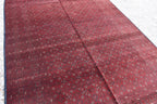 Vintage Antique Afghan Handmade Rug – 9.11 x 6.7 ft | Unique Tribal Design | Authentic Wool Carpet | One-of-a-Kind Oriental Afghan Rug