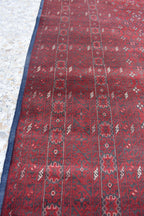 Vintage Antique Afghan Handmade Rug – 9.11 x 6.7 ft | Unique Tribal Design | Authentic Wool Carpet | One-of-a-Kind Oriental Afghan Rug