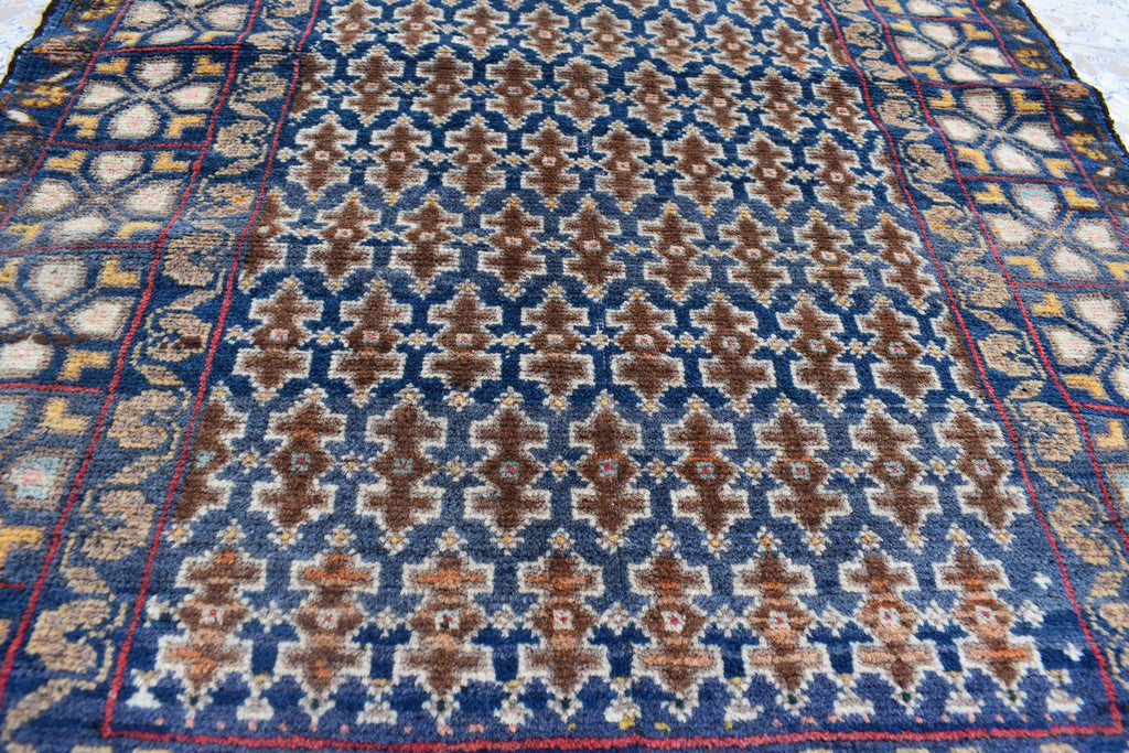 Vintage Antique Afghan Handmade Rug – 4.5 x 2.9 ft | Unique Tribal Design | Authentic Wool Carpet | One-of-a-Kind Oriental Afghan Rug