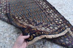 Vintage Antique Afghan Handmade Rug – 4.5 x 2.9 ft | Unique Tribal Design | Authentic Wool Carpet | One-of-a-Kind Oriental Afghan Rug