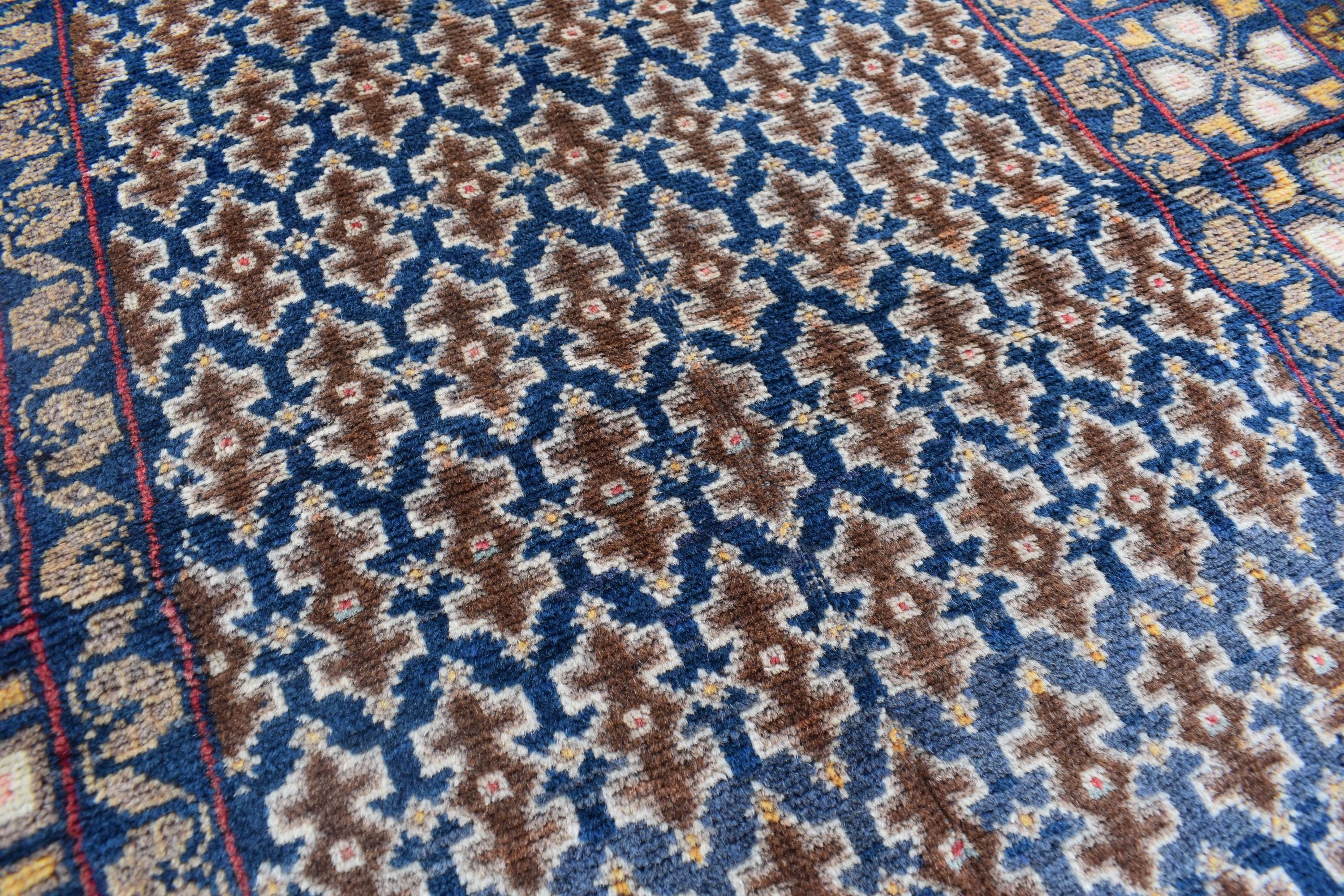 Vintage Antique Afghan Handmade Rug – 4.5 x 2.9 ft | Unique Tribal Design | Authentic Wool Carpet | One-of-a-Kind Oriental Afghan Rug