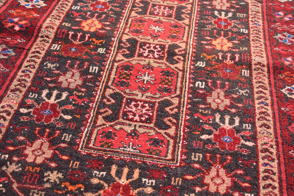 4.4 x 2.8 ft Vintage Antique Afghan Handmade Rug | Unique Tribal Design | Authentic Wool Carpet | Floor Rug | Wall Hanging Rug