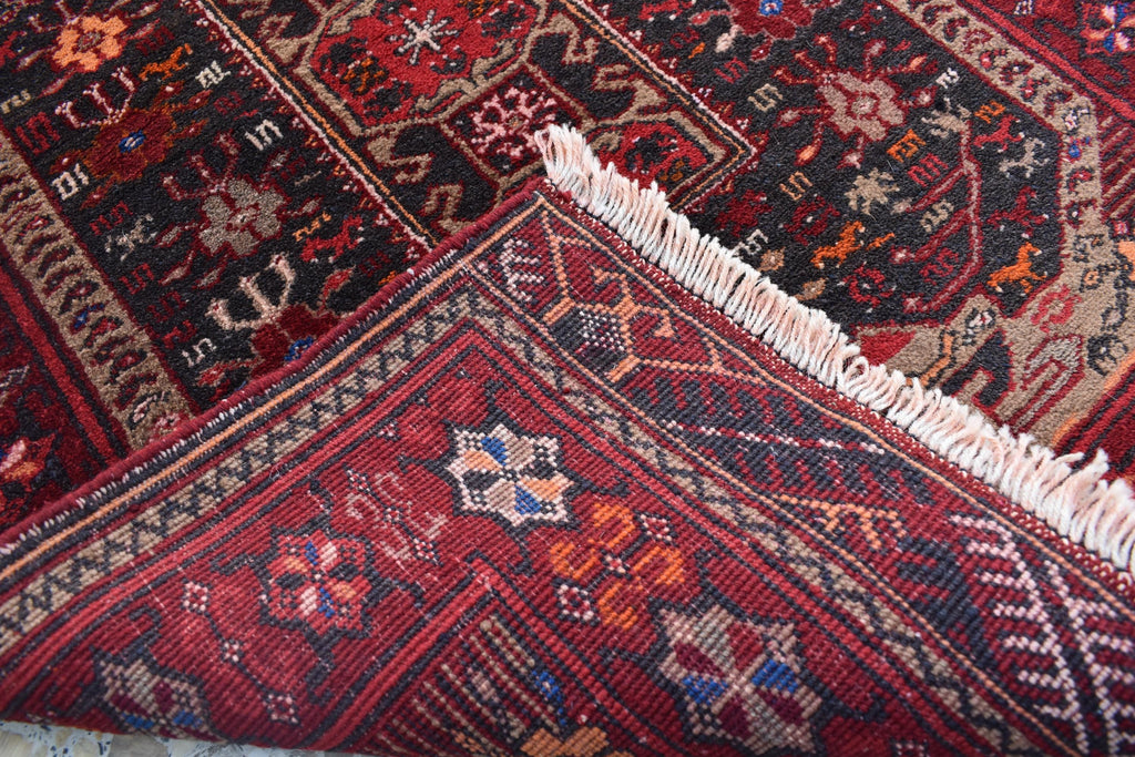 4.4 x 2.8 ft Vintage Antique Afghan Handmade Rug | Unique Tribal Design | Authentic Wool Carpet | Floor Rug | Wall Hanging Rug