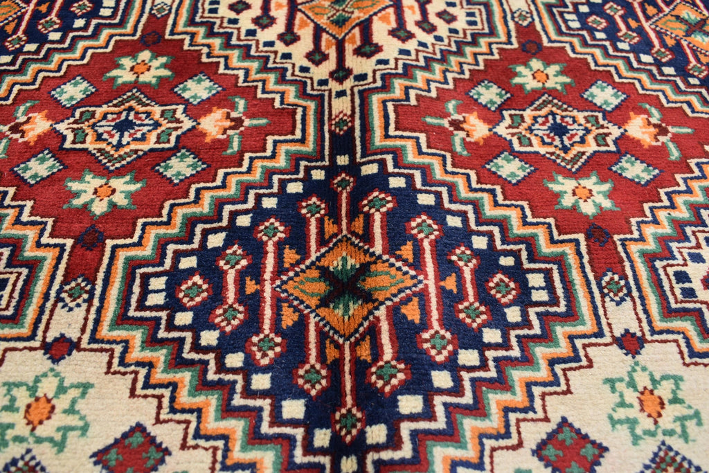 10x14 Large Afghan Handmade Rug-Traditional Wool Carpet with Geometric & Tribal Patterns-Authentic Oriental Decor, Living Room Rug 13.5x9.9