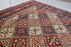 10x14 Large Afghan Handmade Rug-Traditional Wool Carpet with Geometric & Tribal Patterns-Authentic Oriental Decor, Living Room Rug 13.5x9.9