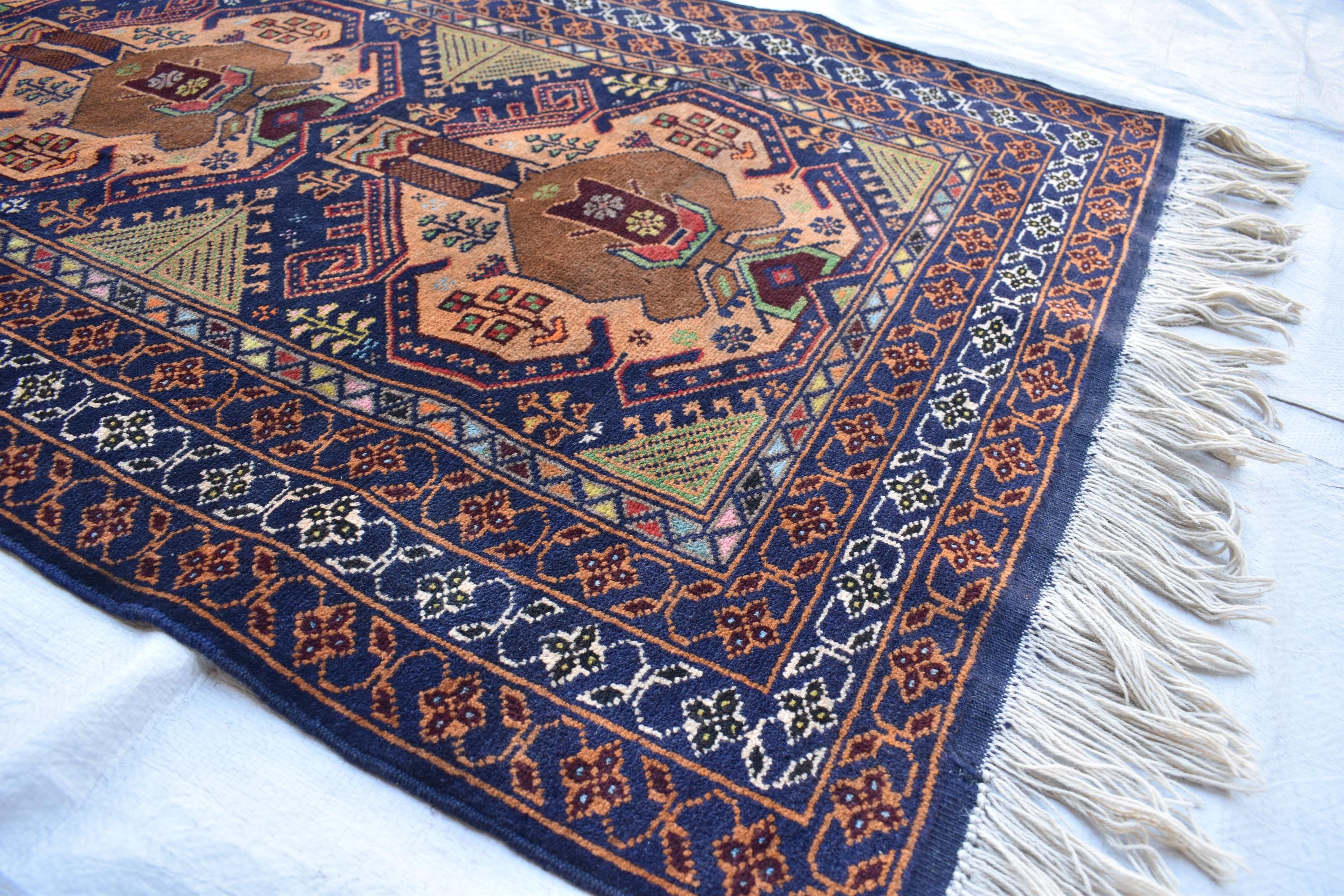 Antique Baluchi Runner 3x13 - Vintage Brown Green and Bronze Tribal Carpet - Narrow Hallway Rug, Ethnic Boho Floor Cover, Collector's Piece