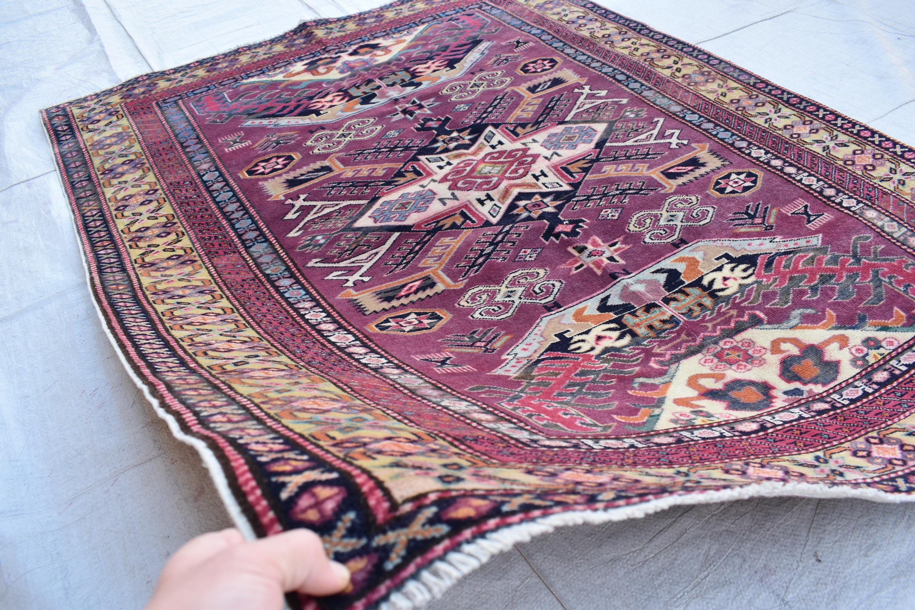 Antique Tabriz Rug 5.4x4.2 ft - Handwoven Persian Carpet, Vintage Oriental Area Rug, Unique Traditional Decor